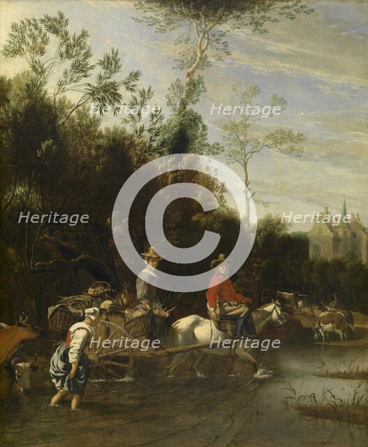 Shallow Water near a Castle, 1661. Creator: Jan Siberechts.