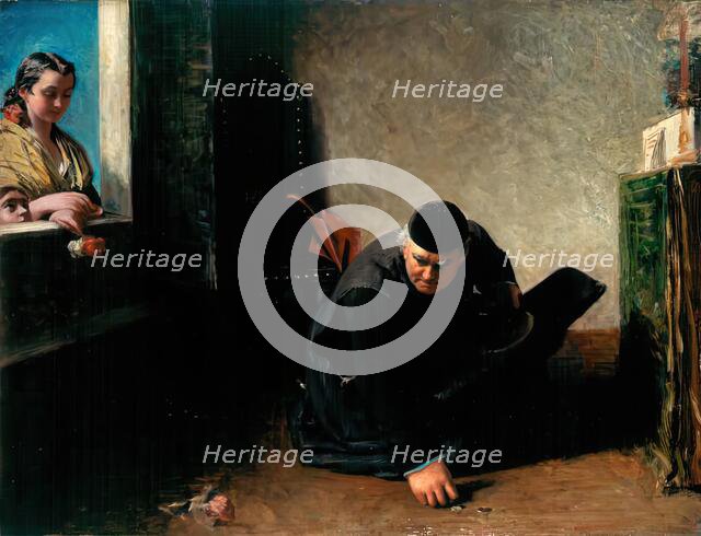 Gathering The Offerings, c1855. Creator: John Phillip.