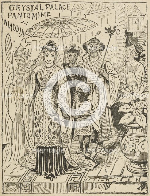 Crystal Palace Pantomime: Aladdin, mid-late19th century.  Creator: Unknown.