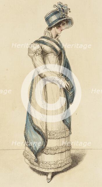 Fashion Plate (Britania Witzchoura Walking Dress), 1815. Creator: John Bell.
