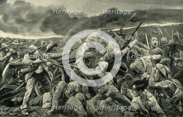 'The Engagement at Vlakfontein: The Derbyshires Re-Taking their Guns', 1902. Creator: Unknown.