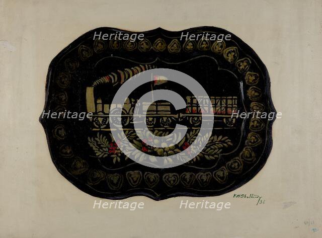 Toleware Tin Tray, 1936. Creator: Eugene Shellady.
