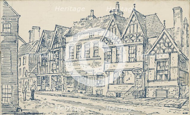 Temperance Hall, exterior, 1885. Creator: Unknown.