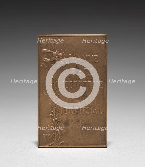 Medallion: Jeanne dArc (reverse). Creator: Daniel Dupuis (French, 1819-1899).