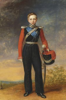 Portrait of the Crown prince Alexander Nikolayevich (1818-1881). Creator: Dawe, George (1781-1829).