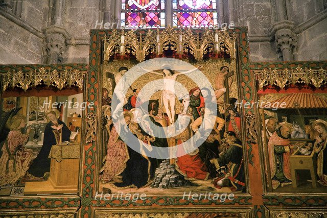 The altarpiece at the Chapel of Santa Agata, Barcelona, Spain, 2007. Artist: Samuel Magal