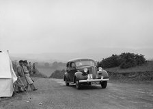 Dodge saloon of AT Morse competing in the South Wales Auto Club Welsh Rally, 1937 Artist: Bill Brunell.