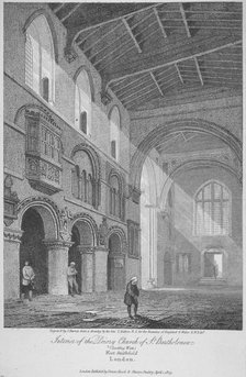 Interior view of the Church of St Bartholomew-the-Great, Smithfield, City of London, 1809. Artist: John Burnet