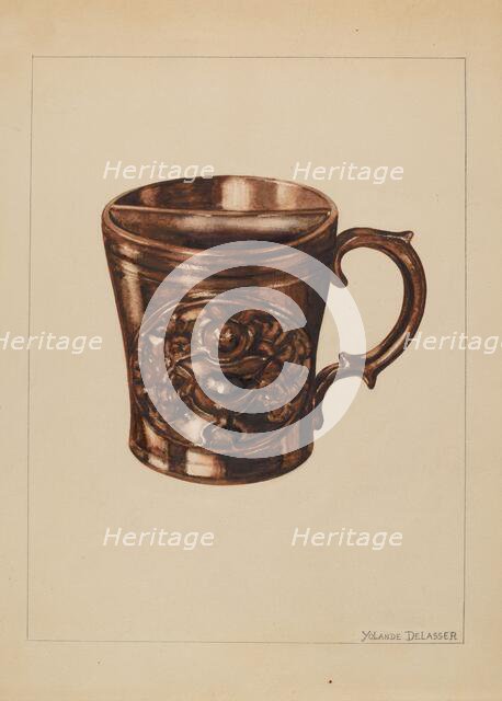Shaving Mug, 1935/1942. Creator: Yolande Delasser.