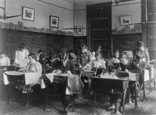 A class in clay modeling, 2nd Division, (1899?). Creator: Frances Benjamin Johnston.