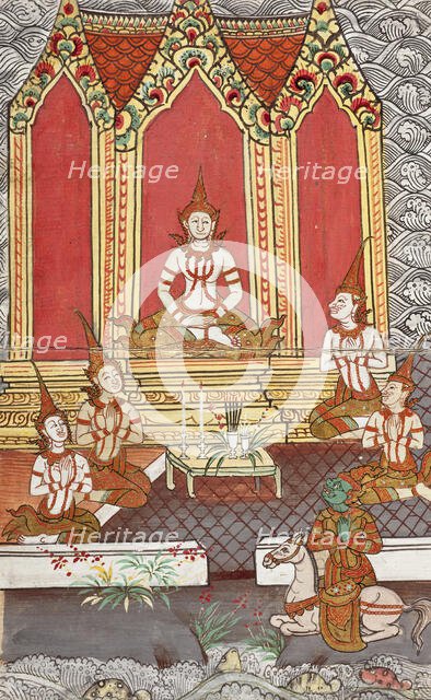 Phra Malai Manuscript (image 18 of 21), between c1860 and c1880. Creator: Unknown.