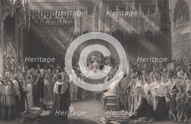 Coronation of Queen Victoria, 1842. Creator: Henry Thomas Ryall.