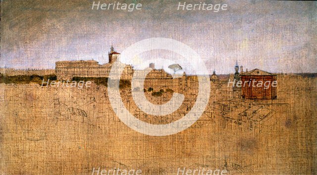 View of the Quirinal from the Pincian Gardens, 1841 or 1842. Creator: Thomas Cole.