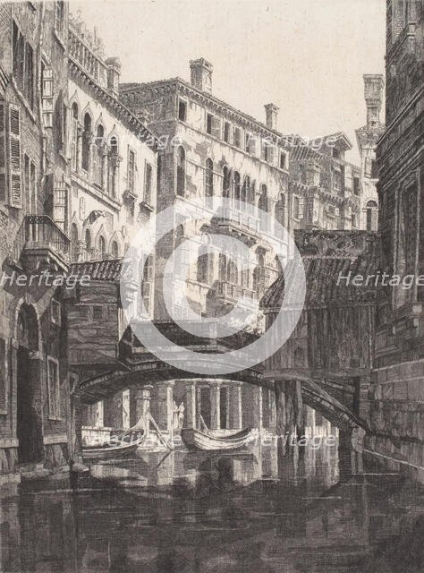 Rio dei Santi Apostoli, Venice, 1930. Creator: John Taylor Arms.