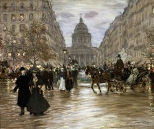'Boulevard Saint-Michel', late 19th or early 20th century.  Artist: Jean Francois Raffaelli