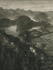 'Castles of Neuschwanstein and Hohenschwangau. The Lech Valley near Fussen', 1931. Artist: Kurt Hielscher.