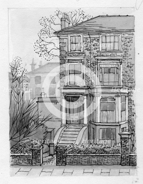 'The House across the Street', 1951. Creator: Shirley Markham.