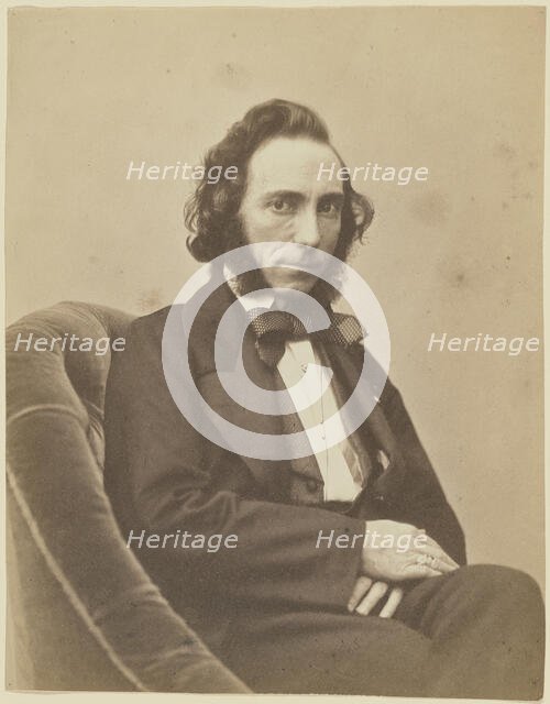 Portrait of the violinist and composer Ernesto Camillo Sivori (1815-1894) , 1854-1855. Creator: Nadar, Gaspard-Félix (1820-1910).