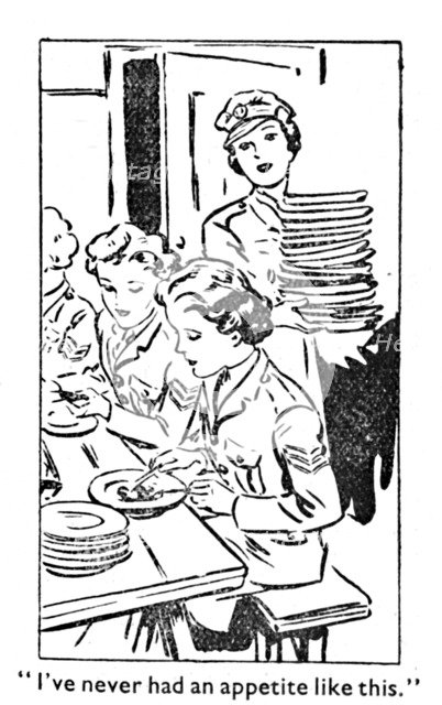 'I've never had an appetite like this', 1940. Artist: Unknown.