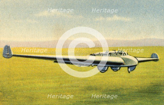 Powered flying-wing plane, 1932.  Creator: Unknown.