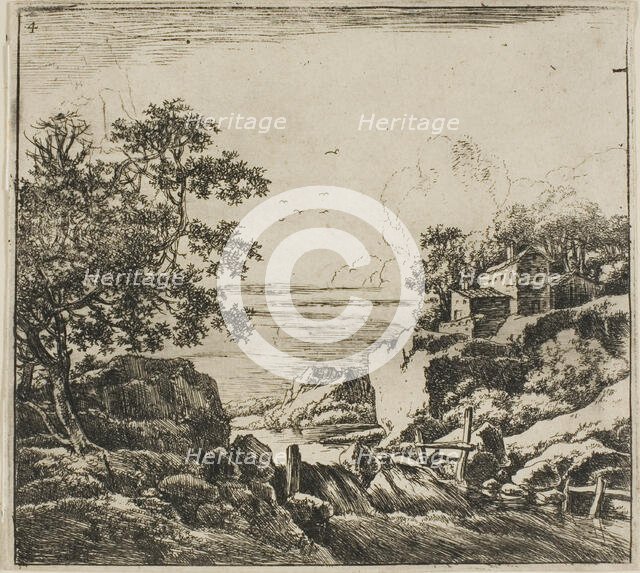 The Cascade, from the series Set of Landscapes, n.d. Creator: Herman Naijwincx.