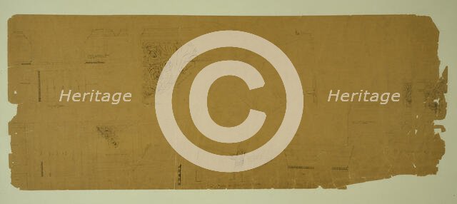 Auditorium Building, Chicago, Illinois, Plaster Details for Vestibule Arch, c. 1887. Creator: Adler & Sullivan.