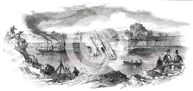 Accident to Her Majesty's Steamer "Cuckoo", at Jersey, 1850. Creator: Unknown.