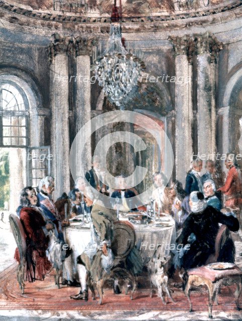 'Reunion at the Mansion', 1849. Artist: Adolph Menzel