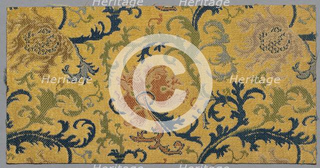Fragment from Book of Textiles, 18th century. Creator: Unknown.