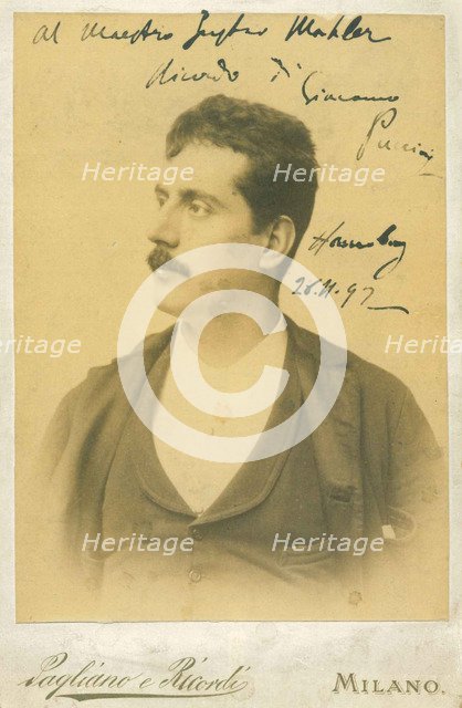 Portrait of the Composer Giacomo Puccini (1858-1924), c. 1890.