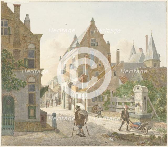 The Waardpoort and the Oude Gracht in Utrecht, 1814. Creator: Jan Hendrik Verheyen.