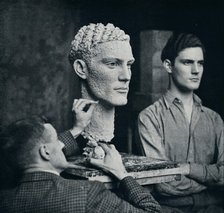'Working on a Portrait of Mr. Duncan Guthrie', c1935. Artist: Unknown.