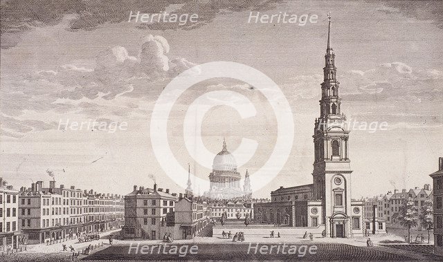 St Bride, London, 1753. Artist: James B Allen