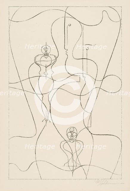 Figurenplan, 1922. Creator: Schlemmer, Oskar (1888-1943).