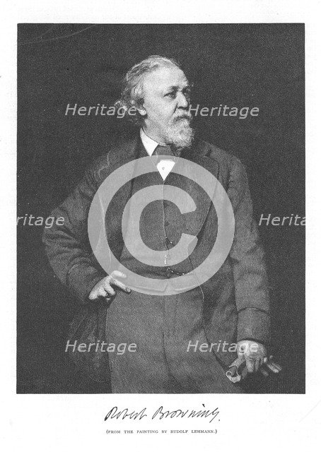 Robert Browning, English poet and dramatist, 1882. Artist: Unknown