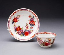 Tea Bowl and Saucer, Meissen, c. 1735. Creator: Meissen Porcelain.