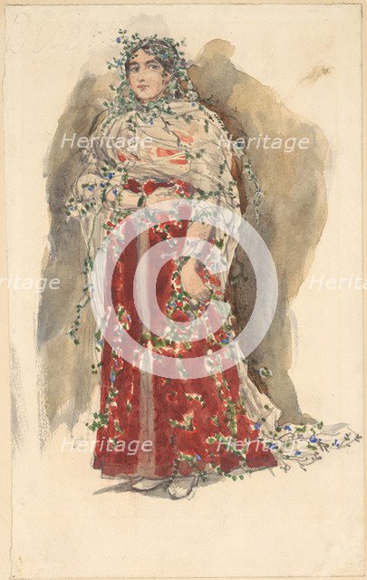 Spring. Costume design for the theatre play Snow Maiden by Alexander Ostrovsky.