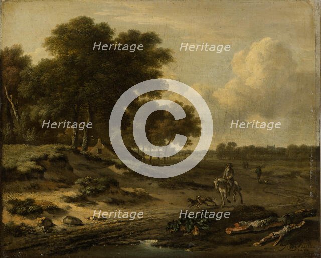 Landscape with Rider, 1670. Creator: Jan Wijnants.