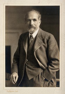 Arthur Schuster, standing, facing forwards, c1920. Creator: Unknown.