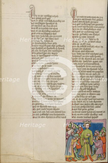 The Annointing of Saul; Weltchronik, about 1400-1410. Creator: Unknown.