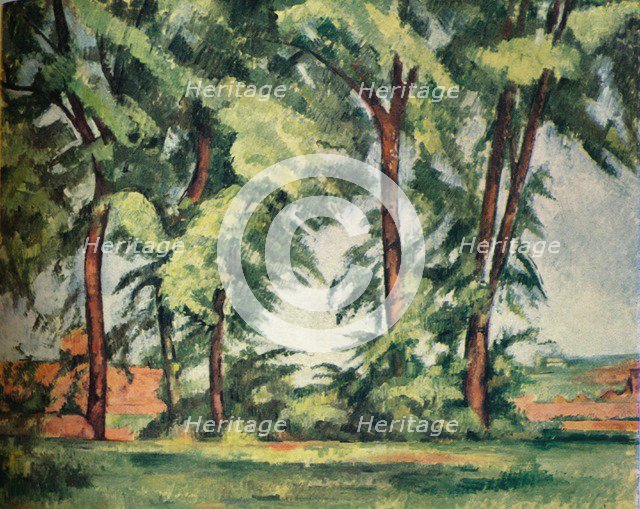 Tall Trees at the Jas de Bouffan, c1883, (1929). Artist: Paul Cezanne