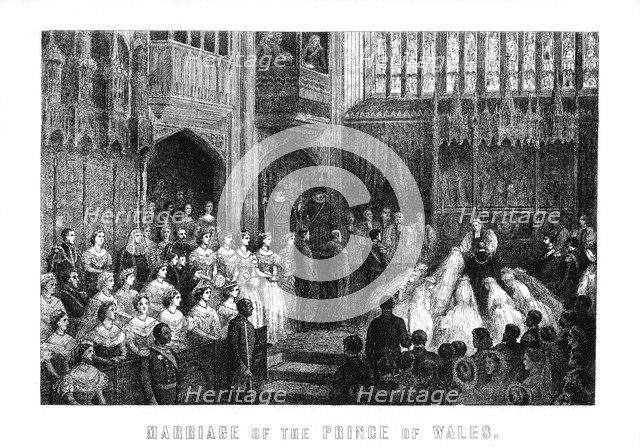 Marriage of the Prince of Wales, St George's Chapel, Windsor on 10 March 1863, (1899). Artist: Unknown