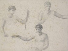 The Fates - three studies of the Female Lover, 1865. Creator: Sir Edward Coley Burne-Jones.