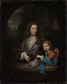 Jan van de Poll (1668-1745) and his Son Harmen Hendrick (1697-1772)., 1700-1729. Creator: Arnold Boonen.