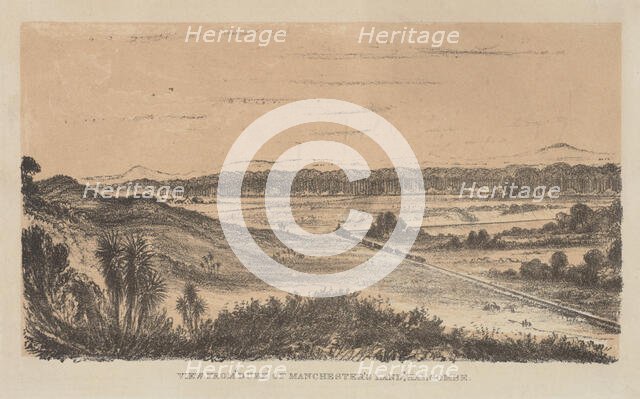 View from "Duke of Manchester's Land", Halcombe,  c.1878. Creator: Edith Stanway Halcombe.