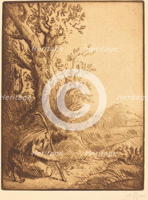 The Prodigal Son, 4th plate (L'enfant prodigue). Creator: Alphonse Legros.