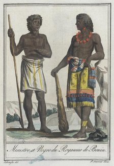 Costumes de Différents Pays, 'Ministre et Negre du Royaume de Benin', c1797. Creator: Jacques Grasset de Saint-Sauveur.