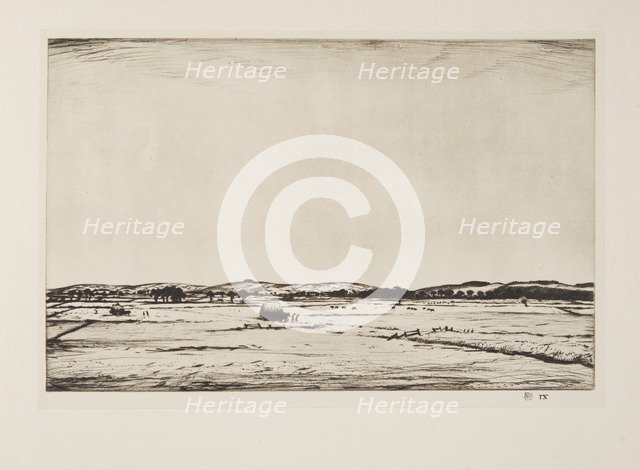 Sussex Downs, pub. 1926. Creator: Christopher Richard Wynne Nevinson (1889 – 1946) .