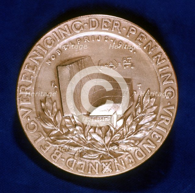 Medal commemorating Dutch physicist Johannes Diderik van der Waals. Artist: Unknown