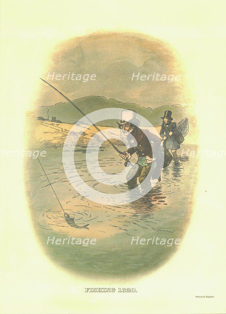 'Fishing, 1820', c1910. Creator: Tom Browne.